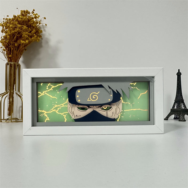 Anime theme RGB paper carving lamp, multi-color mode, remote control dimming