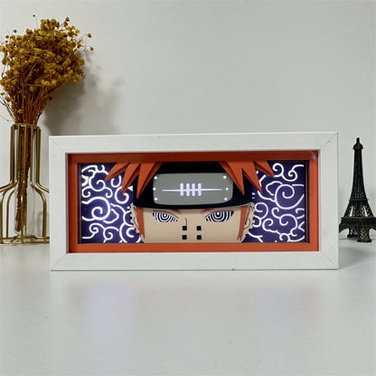 Anime theme RGB paper carving lamp, multi-color mode, remote control dimming