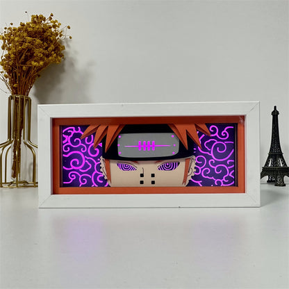 Anime theme RGB paper carving lamp, multi-color mode, remote control dimming