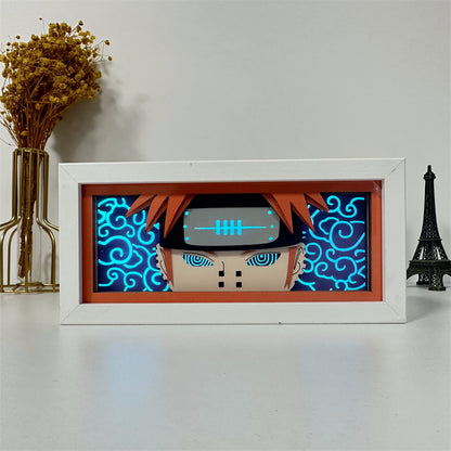 Anime theme RGB paper carving lamp, multi-color mode, remote control dimming