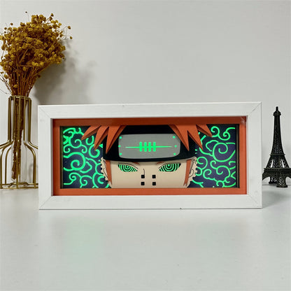 Anime theme RGB paper carving lamp, multi-color mode, remote control dimming