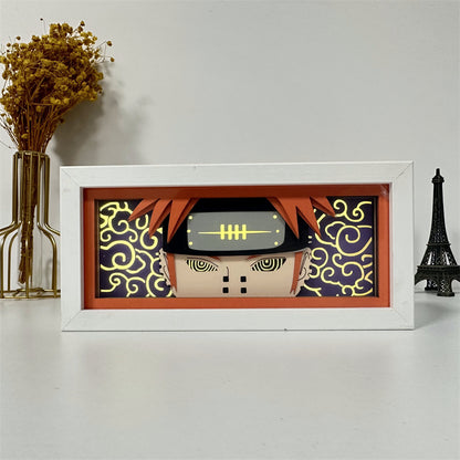 Anime theme RGB paper carving lamp, multi-color mode, remote control dimming