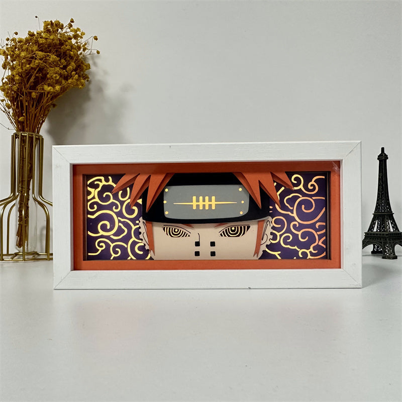 Anime theme RGB paper carving lamp, multi-color mode, remote control dimming