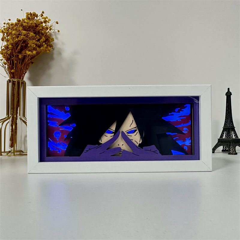 Anime theme RGB paper carving lamp, multi-color mode, remote control dimming