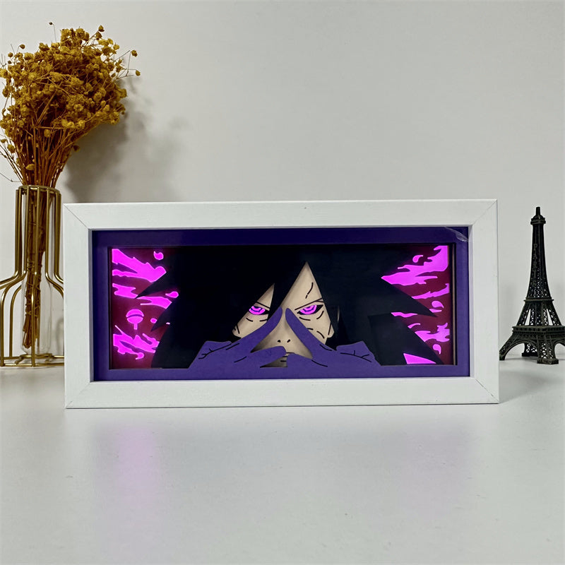Anime theme RGB paper carving lamp, multi-color mode, remote control dimming