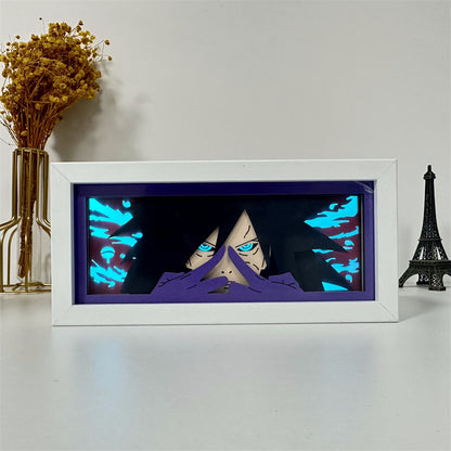 Anime theme RGB paper carving lamp, multi-color mode, remote control dimming