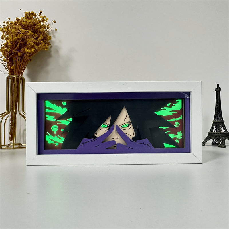 Anime theme RGB paper carving lamp, multi-color mode, remote control dimming