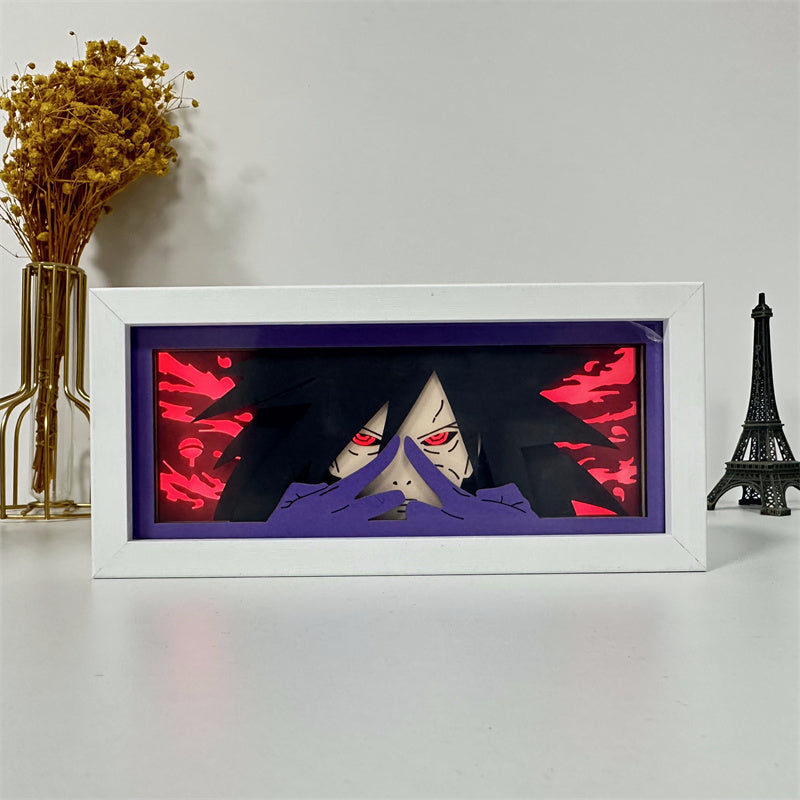 Anime theme RGB paper carving lamp, multi-color mode, remote control dimming