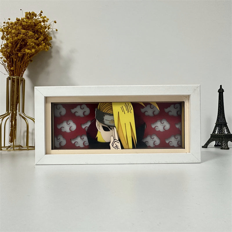 Anime theme RGB paper carving lamp, multi-color mode, remote control dimming