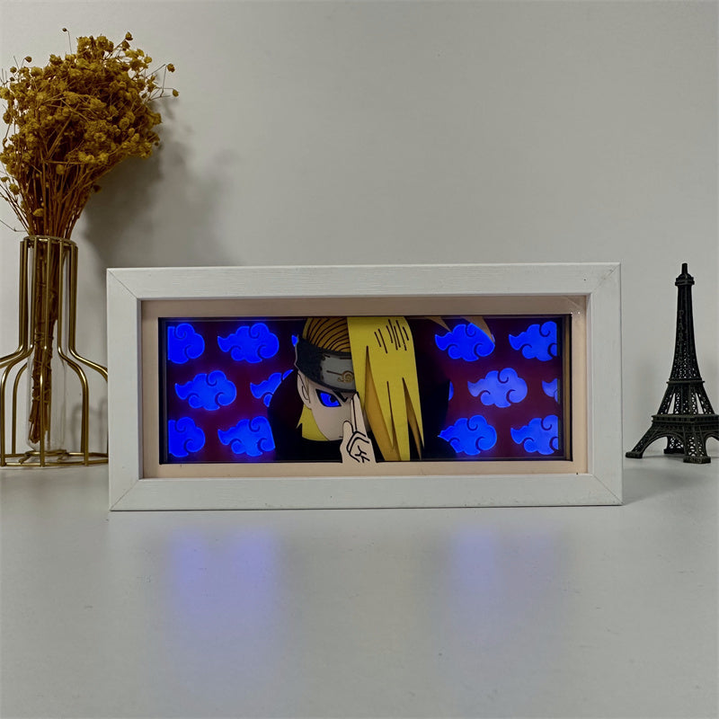 Anime theme RGB paper carving lamp, multi-color mode, remote control dimming