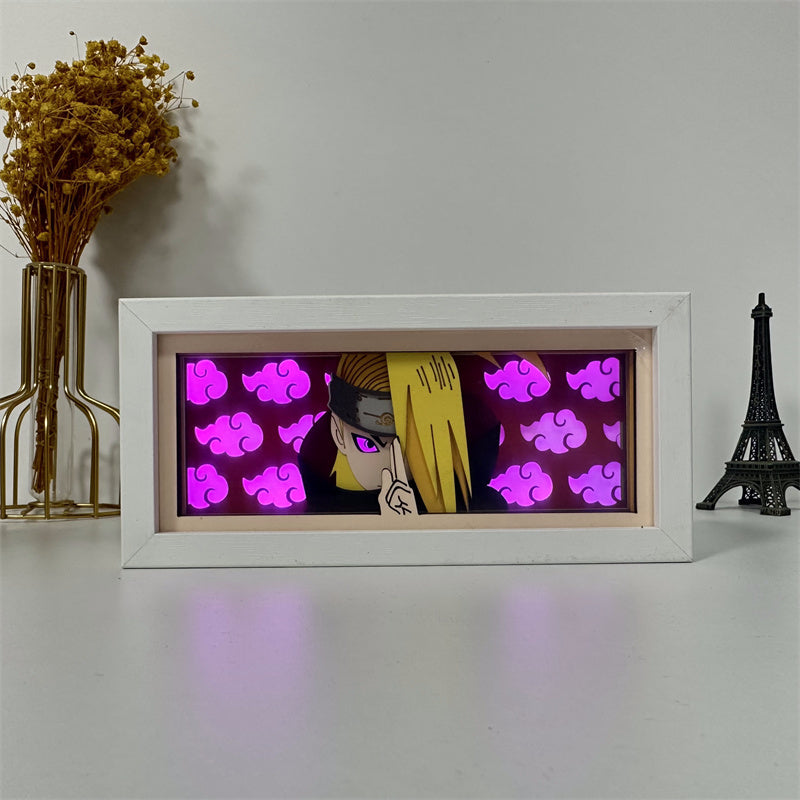 Anime theme RGB paper carving lamp, multi-color mode, remote control dimming