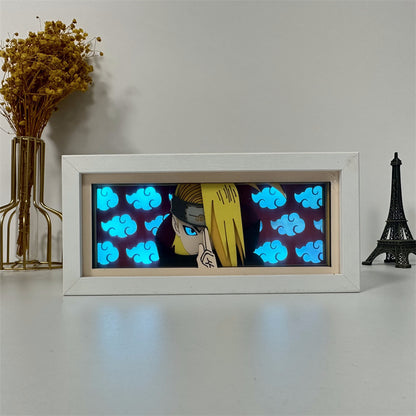 Anime theme RGB paper carving lamp, multi-color mode, remote control dimming