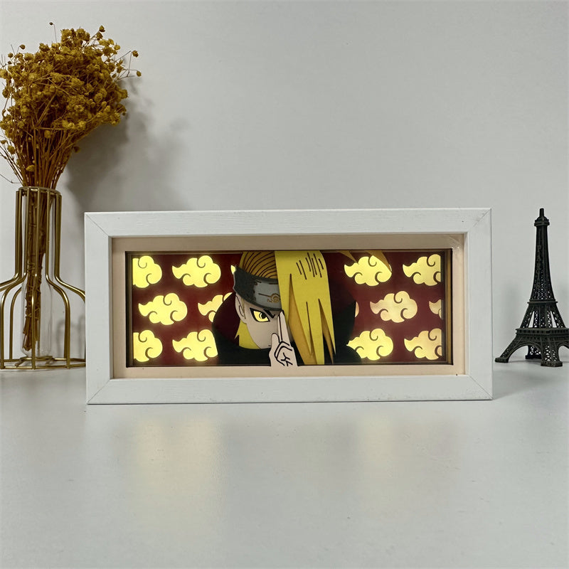 Anime theme RGB paper carving lamp, multi-color mode, remote control dimming