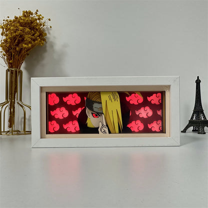 Anime theme RGB paper carving lamp, multi-color mode, remote control dimming