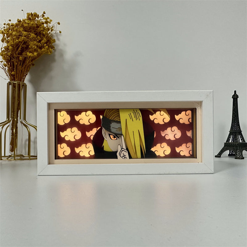 Anime theme RGB paper carving lamp, multi-color mode, remote control dimming