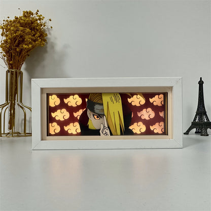 Anime theme RGB paper carving lamp, multi-color mode, remote control dimming