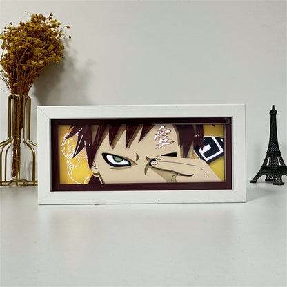 Anime theme RGB paper carving lamp, multi-color mode, remote control dimming