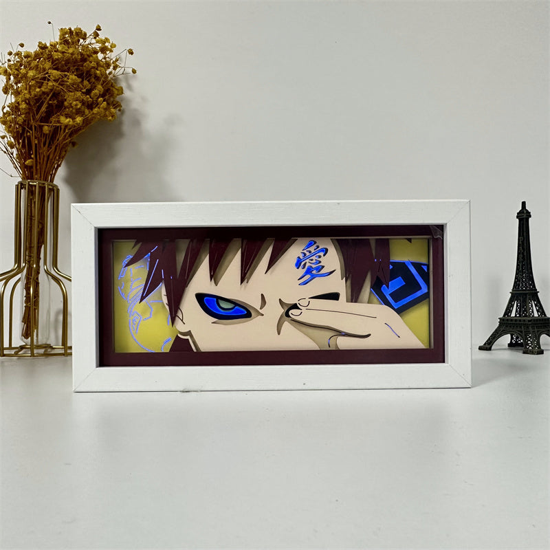 Anime theme RGB paper carving lamp, multi-color mode, remote control dimming