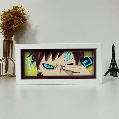 Anime theme RGB paper carving lamp, multi-color mode, remote control dimming