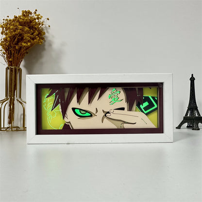 Anime theme RGB paper carving lamp, multi-color mode, remote control dimming