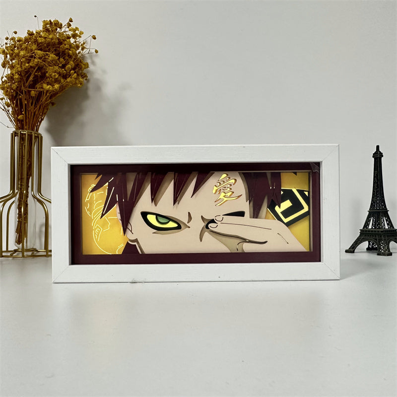 Anime theme RGB paper carving lamp, multi-color mode, remote control dimming