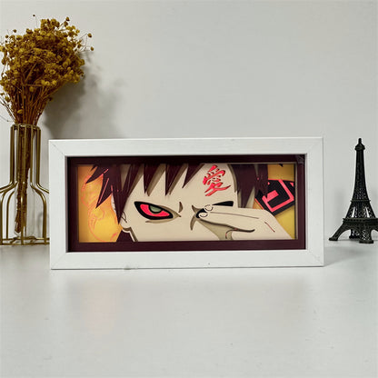 Anime theme RGB paper carving lamp, multi-color mode, remote control dimming