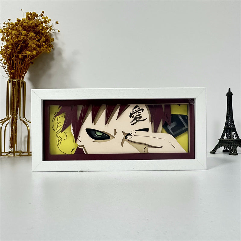 Anime theme RGB paper carving lamp, multi-color mode, remote control dimming