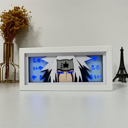 Anime theme RGB paper carving lamp, multi-color mode, remote control dimming