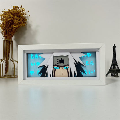 Anime theme RGB paper carving lamp, multi-color mode, remote control dimming