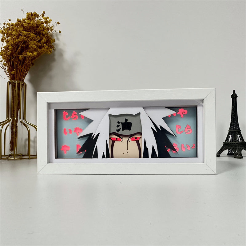 Anime theme RGB paper carving lamp, multi-color mode, remote control dimming