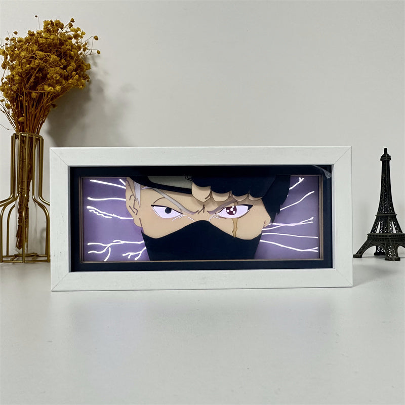 Anime theme RGB paper carving lamp, multi-color mode, remote control dimming