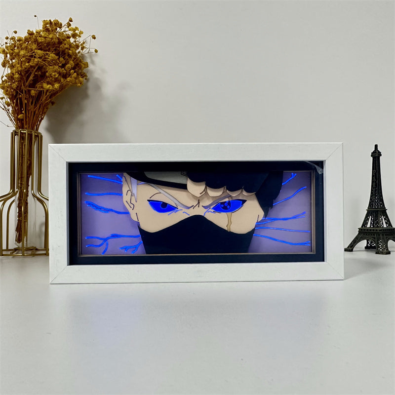 Anime theme RGB paper carving lamp, multi-color mode, remote control dimming