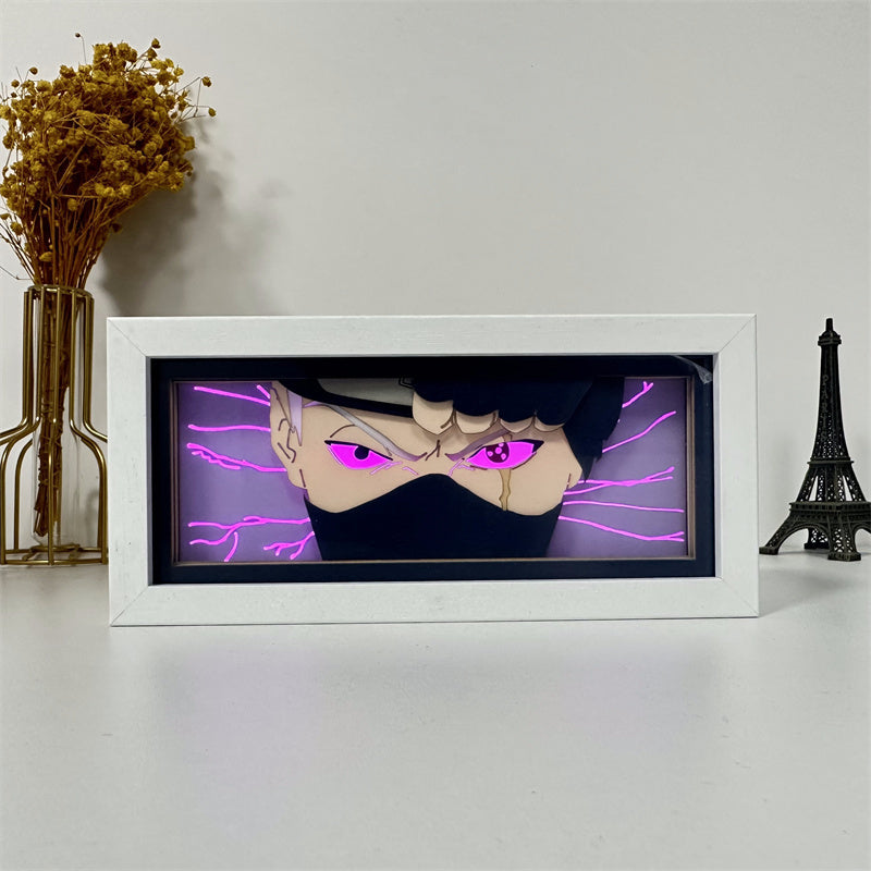 Anime theme RGB paper carving lamp, multi-color mode, remote control dimming