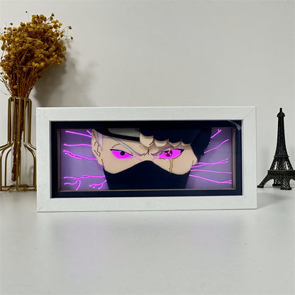 Anime theme RGB paper carving lamp, multi-color mode, remote control dimming