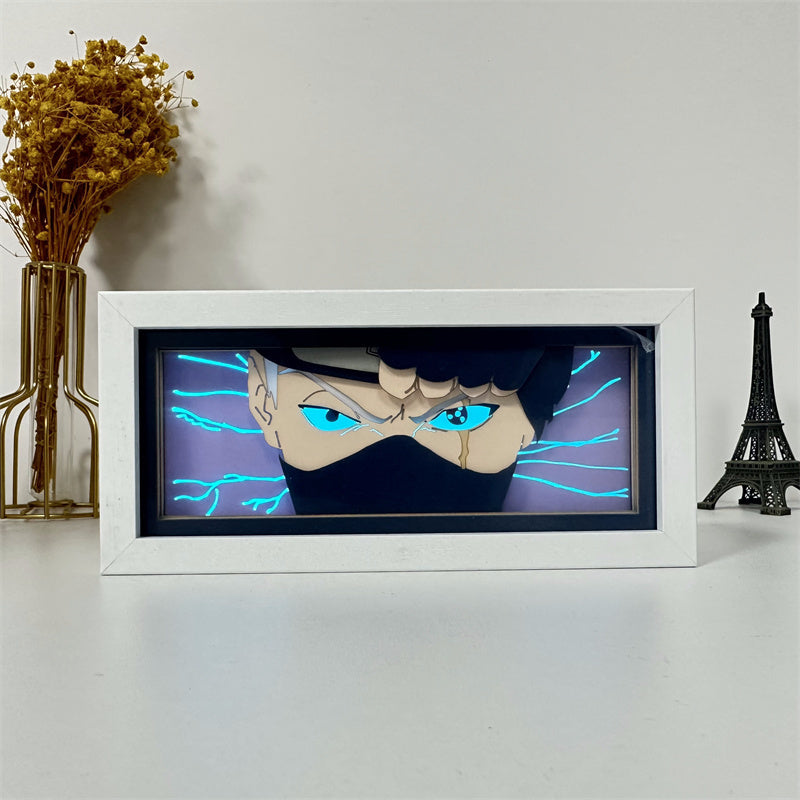 Anime theme RGB paper carving lamp, multi-color mode, remote control dimming