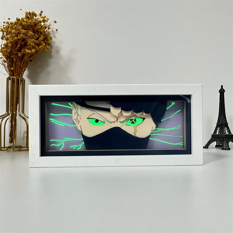 Anime theme RGB paper carving lamp, multi-color mode, remote control dimming