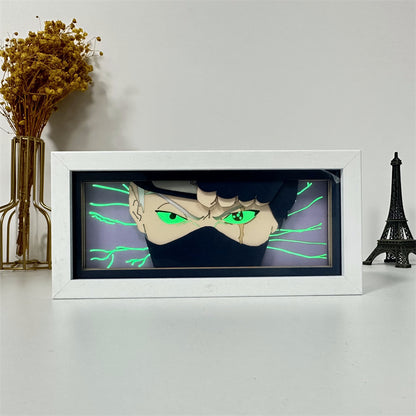 Anime theme RGB paper carving lamp, multi-color mode, remote control dimming