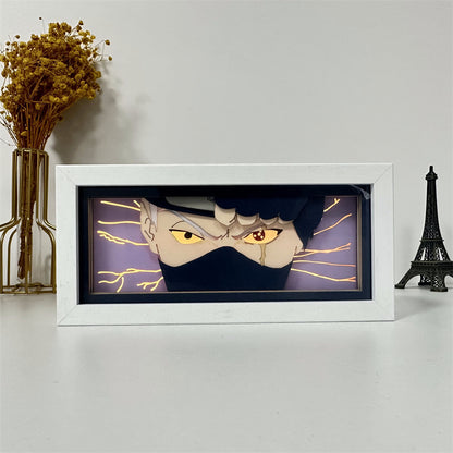 Anime theme RGB paper carving lamp, multi-color mode, remote control dimming