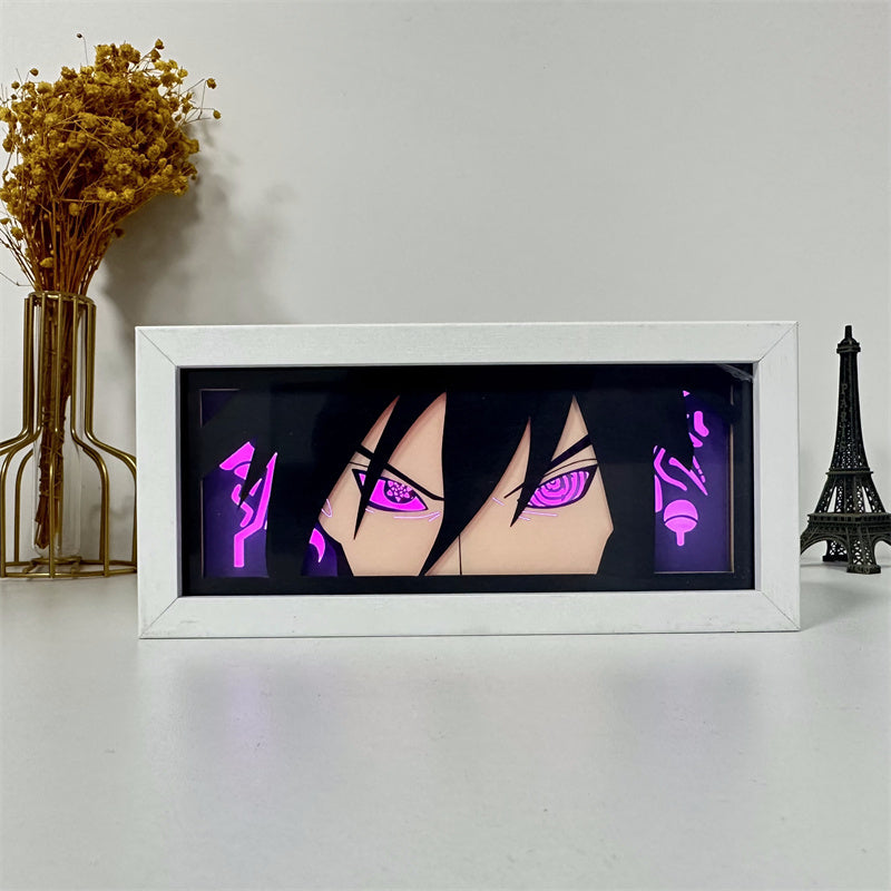 Anime theme RGB paper carving lamp, multi-color mode, remote control dimming