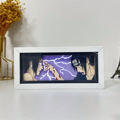Anime theme RGB paper carving lamp, multi-color mode, remote control dimming