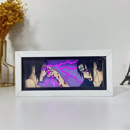 Anime theme RGB paper carving lamp, multi-color mode, remote control dimming