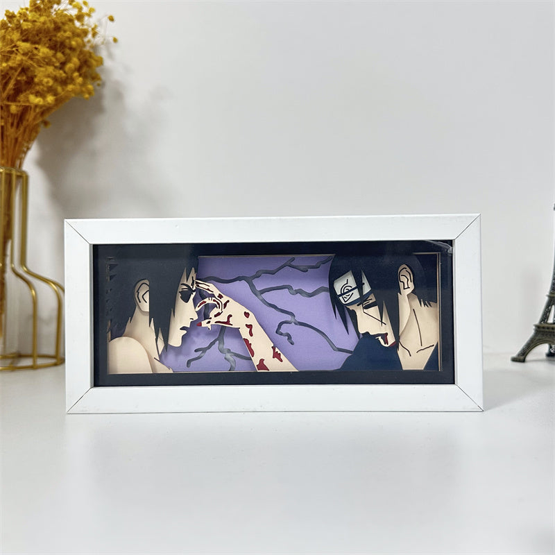 Anime theme RGB paper carving lamp, multi-color mode, remote control dimming