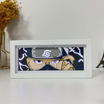 Anime theme RGB paper carving lamp, multi-color mode, remote control dimming