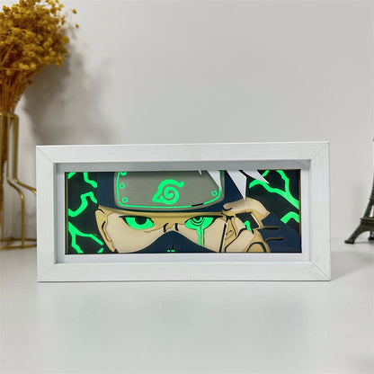 Anime theme RGB paper carving lamp, multi-color mode, remote control dimming