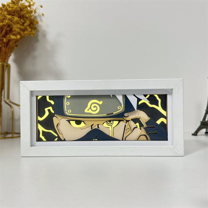 Anime theme RGB paper carving lamp, multi-color mode, remote control dimming