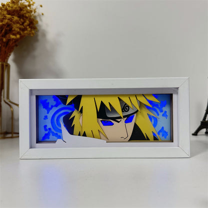 Anime theme RGB paper carving lamp, multi-color mode, remote control dimming