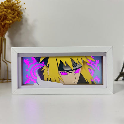 Anime theme RGB paper carving lamp, multi-color mode, remote control dimming
