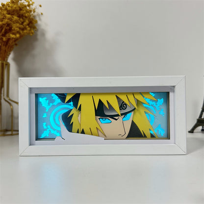 Anime theme RGB paper carving lamp, multi-color mode, remote control dimming