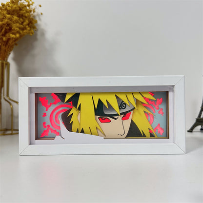 Anime theme RGB paper carving lamp, multi-color mode, remote control dimming