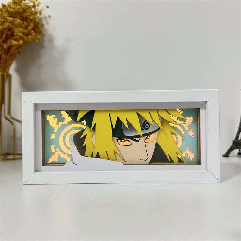 Anime theme RGB paper carving lamp, multi-color mode, remote control dimming